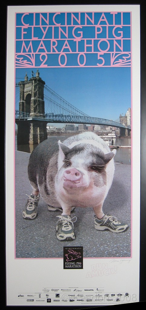 Flying Pig 2009 0021.jpg - There were also posters from the 11 years the pig has been run.